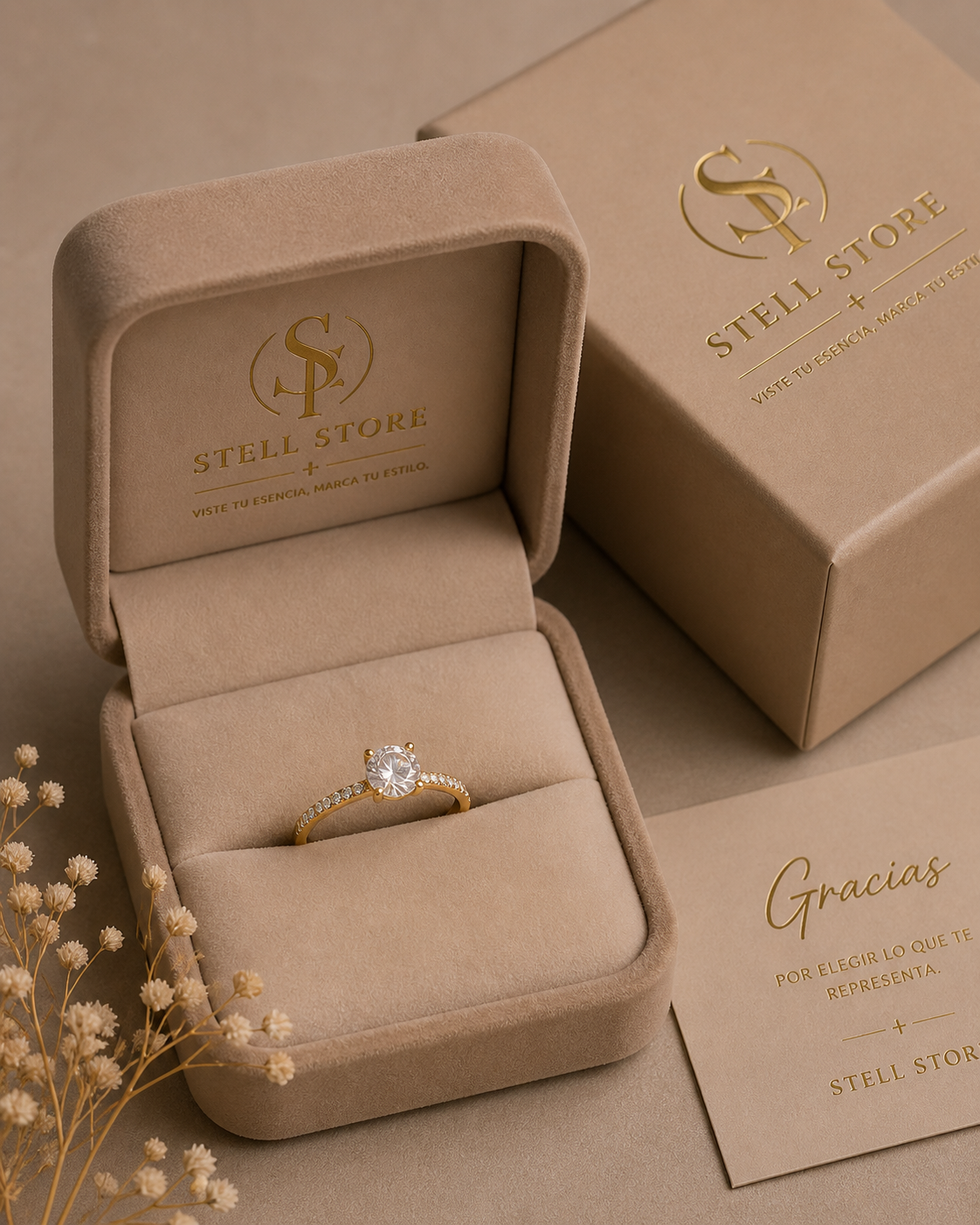 Anillo Eternal Sparkle – Baño de Oro 18K y Circonia Premium